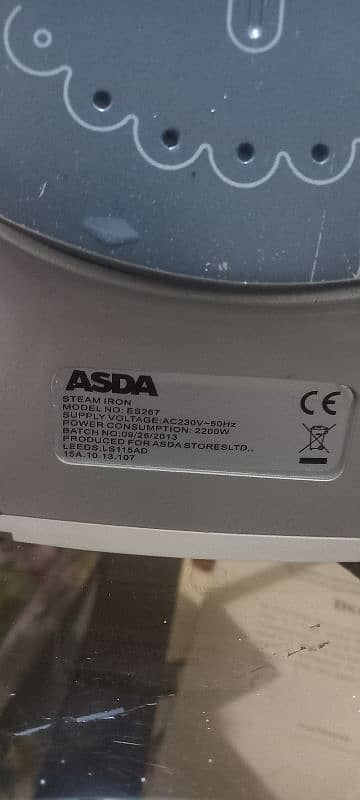 ASDA Steam  Iron ( United Kingdom Imported) 2