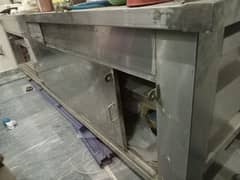 Stainless steel counters , Chiller full size , Racks , Store Racks