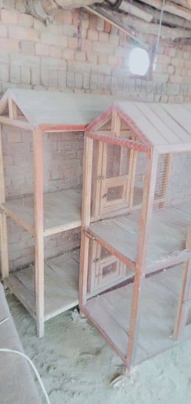 Double door Wooden cages 0