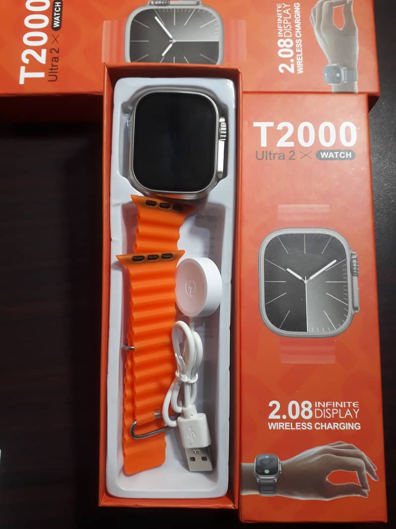 T2000 Ultra 2 Smartwatch – 2.08" Display | Wireless Charging | Latest 0