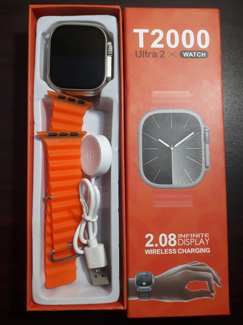 T2000 Ultra 2 Smartwatch – 2.08" Display | Wireless Charging | Latest 1