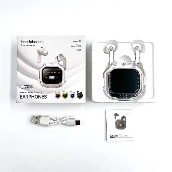 Air Max LCD Display Transparent Earbuds 5