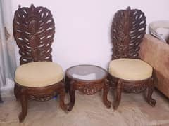 Chinnioti wooden Coffee table sofa seat set