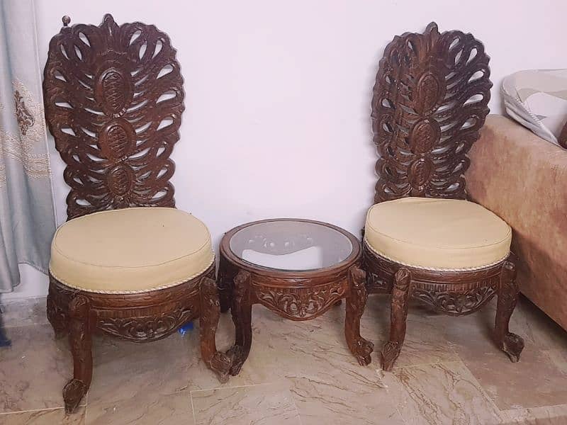 Chinnioti wooden Coffee table sofa seat set 0