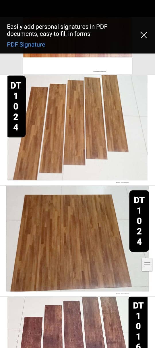 Wood-look vinyal Tiles/  Vinyl Plank flooring/ Durable flooring. 10