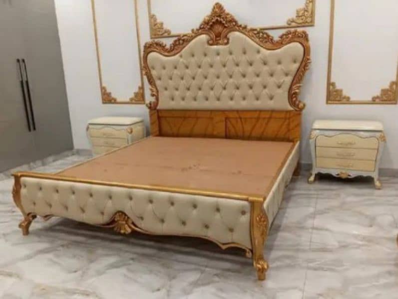 double bed set, sheesham wood bed set, king size bed set, furniture 7