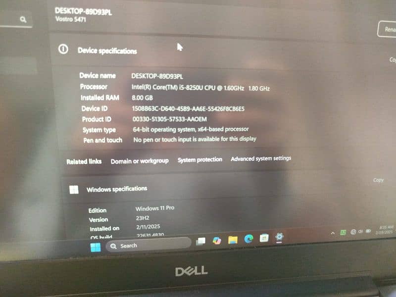 Dell Vostro 5471 i5 8 gen 3