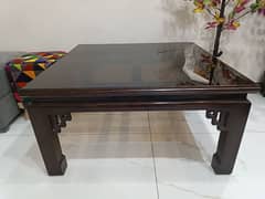 pure wood center table set