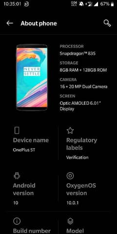 OnePlus 5T 8gb/128GB Snap dragon 835, PSID paid both Sims working