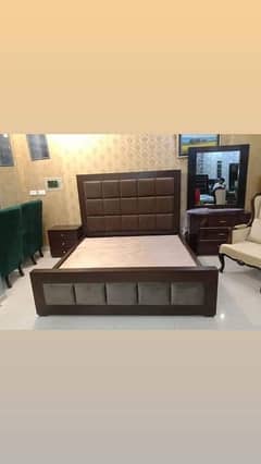 Double Bed - Bed Set - Side Table - Dressing - Poshish Bed For Sale