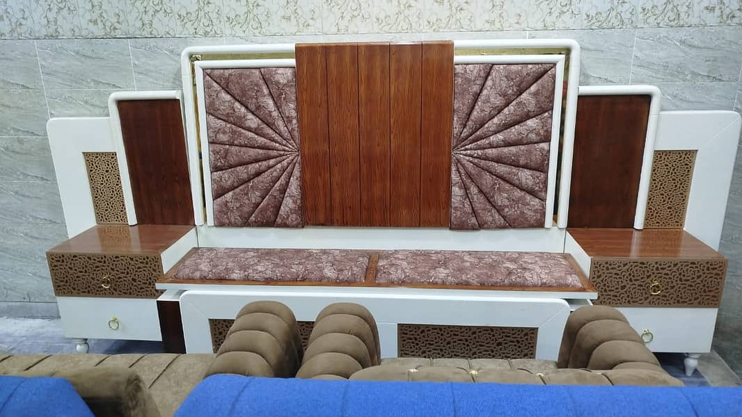 Double Bed - Bed Set - Side Table - Dressing - Poshish Bed For Sale 0