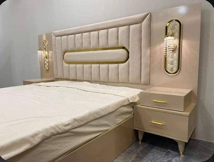 Double Bed - Bed Set - Side Table - Dressing - Poshish Bed For Sale 0