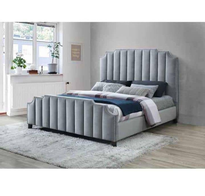 Double Bed - Poshish Bed - Bed Dressing Side Table - King Size Bed Set 13