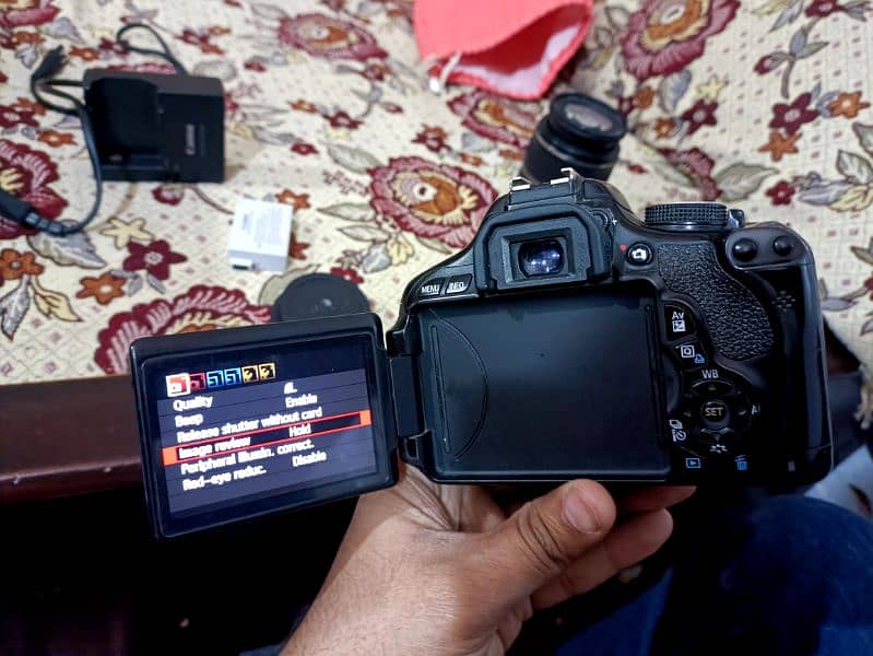 Canon 600D with two lens dslr camera rotate lcd for vlog 03209041035 7