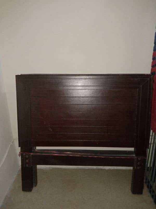 pair of single bed set solid  kikar wood 3