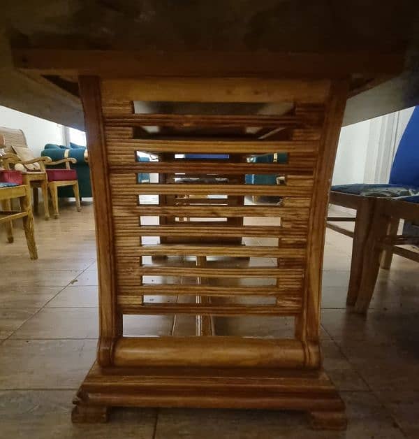 wooden dining table with 6 chairs 1