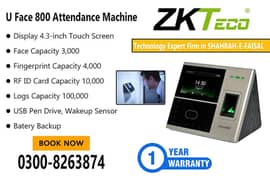 ZKTeco Attendance Machine U-Face 800 (1 Year Warranty)