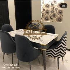 10 seater dining table set/marble top table/chairs/luxury dining set