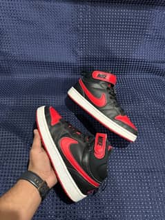 Nike Court Borough Mid 2 Black/University Red-White