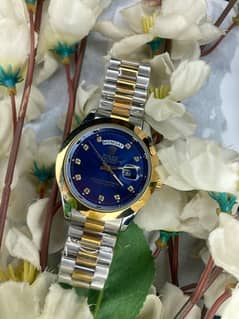 Rolex Watch Blue Gold