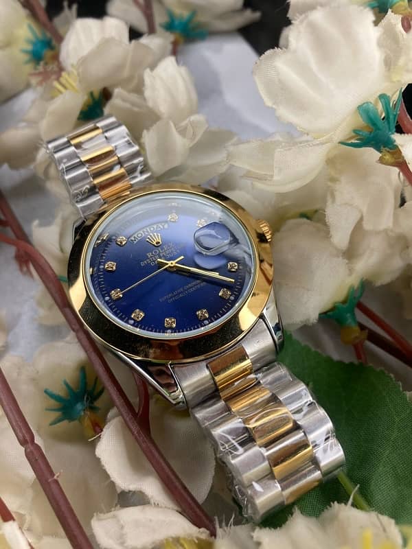 Rolex Watch Blue Gold 1