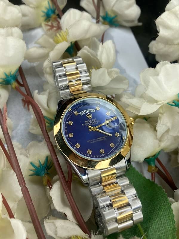 Rolex Watch Blue Gold 2