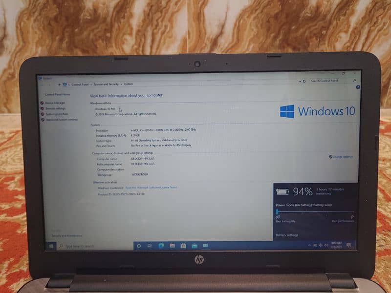 Hp Notebook Core i3 5th in A+ Condition with its Original Charger 5