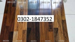 vinyl floor wood floor wooden tiles / glass window blinds / wallpaper