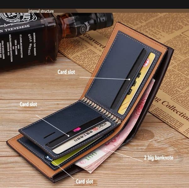 PU leather wallet  slim smart wallet for men boys a stylish wallet 2