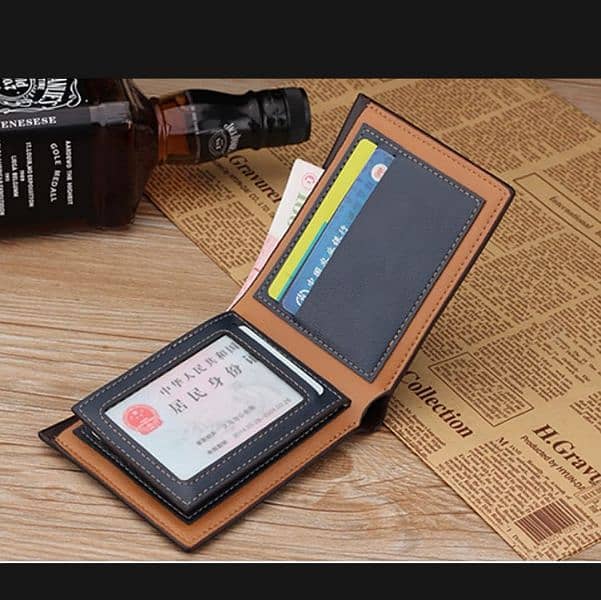 PU leather wallet  slim smart wallet for men boys a stylish wallet 7