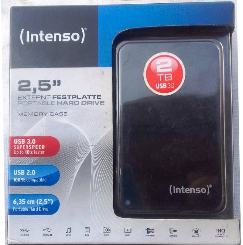 2TB USB Hardisk with  memory case 1