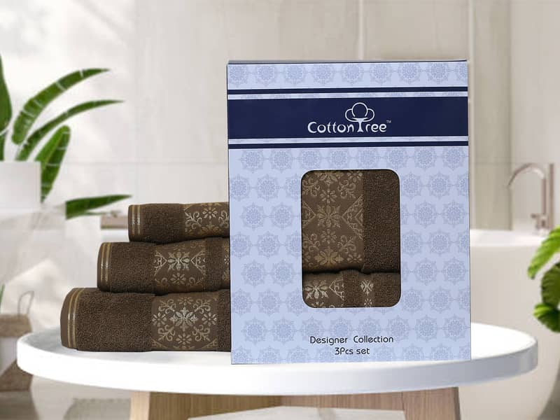 TOWEL 3 PCS BOX PACK SET BRIDAL 3