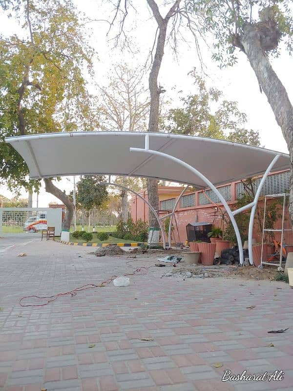 Car Parking shades, Canopy shade, Upvc tensile shed, Porch, Wall mount 13