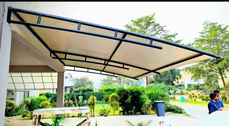 Car Parking shades, Canopy shade, Upvc tensile shed, Porch, Wall mount 14