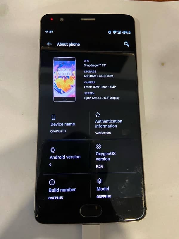 Oneplus 3T PTA approved 6/64Gb 0