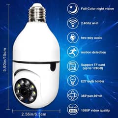 CCTV Wifi - Blub Socket -  1080P Full HD 360 Rotate Camera