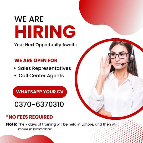 Hiring For Call Center Islamabad Accommodation Provided By Company 0