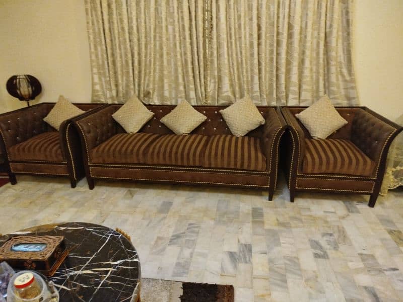 7 seater sofa set made from pure wood 0