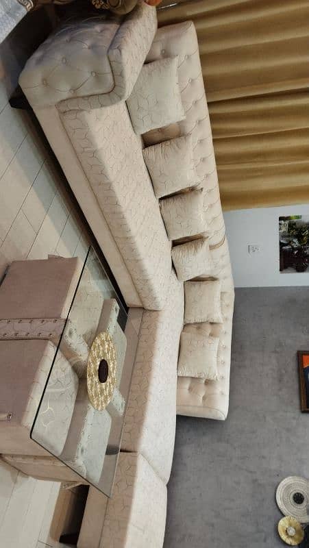 Brand New 15 Seater Sofa set with Glass Center Table 1