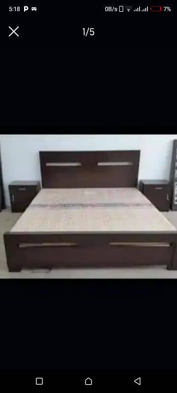 simple and decent king size double bed WhatsApp 0312 0791309 2