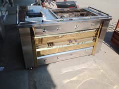 Stainless Steel Tea Shop Counter 6 feet Tea & Coffee Stall Counter