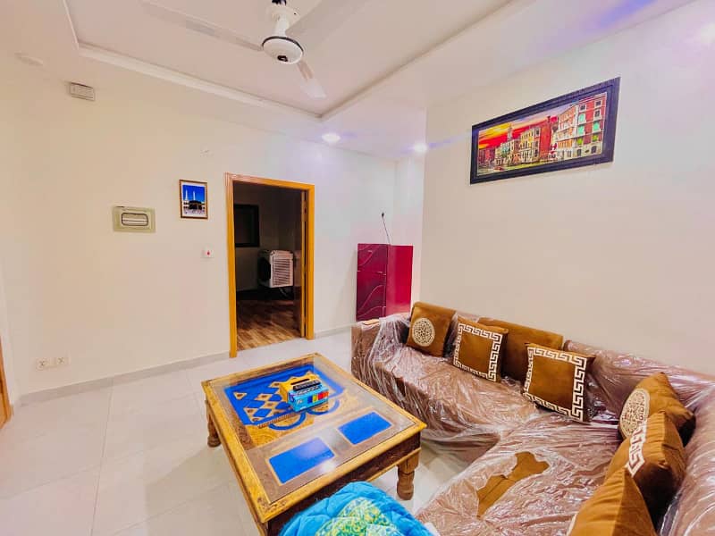 2 beds room furnished flat vip location available for rent in bharia town phase 8 9