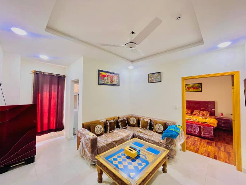 2 beds room furnished flat vip location available for rent in bharia town phase 8 10