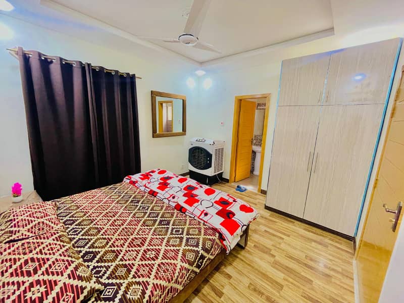 2 beds room furnished flat vip location available for rent in bharia town phase 8 12