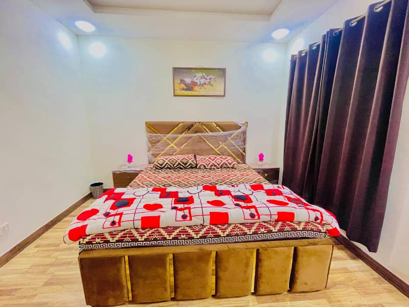 2 beds room furnished flat vip location available for rent in bharia town phase 8 14