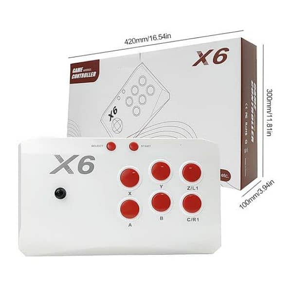 X6 Portable Game Console with Arcade Joystick 4K Built 0