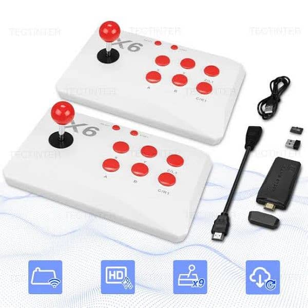 X6 Portable Game Console with Arcade Joystick 4K Built 1