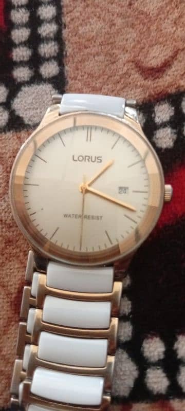 LORUS TIME & DATE MARBLE WATCH 3