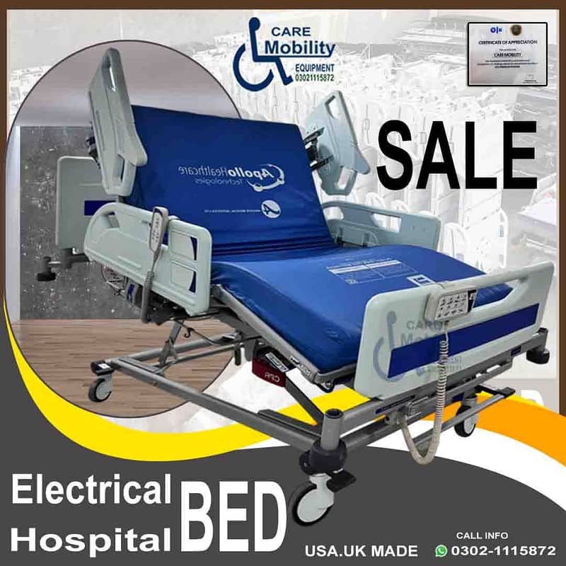 Imported ICU bed | Hospital bed |Surgical Bed | Electric paitent  bed 1