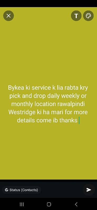 bykea ki service k lia rabta kry 0